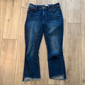 MOTHER the insider dark blue Jeans size 27 cropped fray step